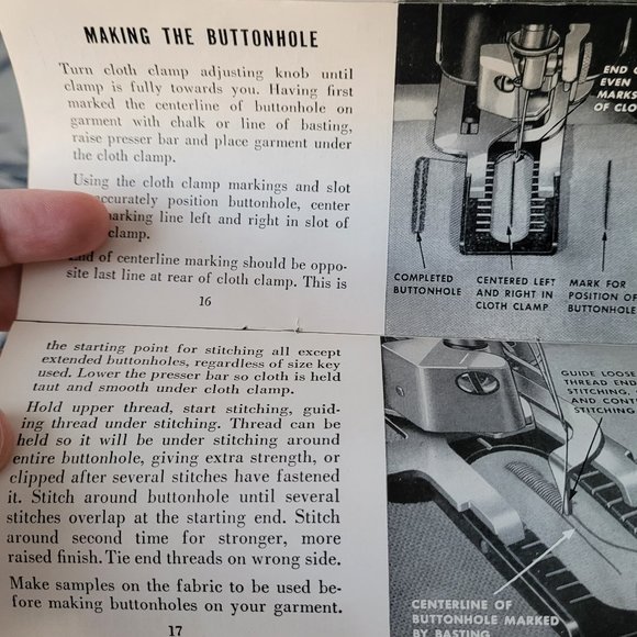 Vintage White Magic Key Buttonholer - Picture 3 of 16